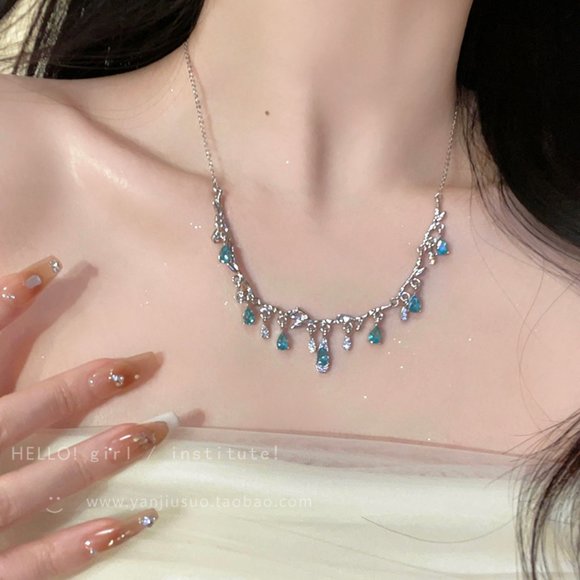 Spliced water drop zircon necklace - Picture 14 of 15